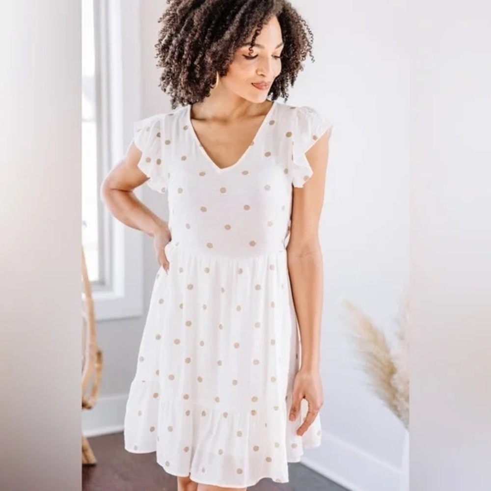 ❄️ Cato | Polka Dot Flutter Swing Dress Various Sizes Available